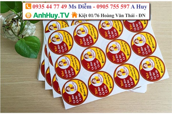 In Tem dán ly chai sticker decal tại Đà Nẵng 0935447749 Xuân Diễm , Anh Huy TV 0905755597