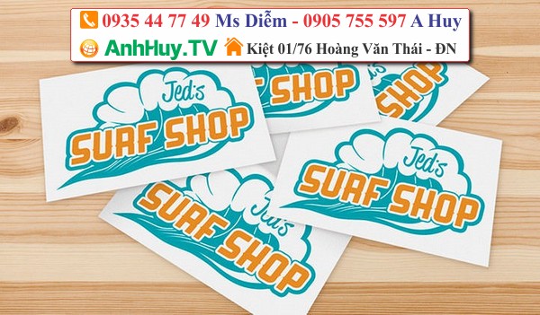 tem nhãn sticker logo decal LH : 0935 44 77 49 Xuân Diễm | Anh Huy TV