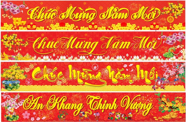 Băng rôn Chúc Mừng Năm Mới giá rẻ tại Đà Nẵng 0935447749 Xuân Diễm | ANH HUY TV 
