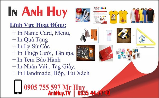 In Name Card Đà Nẵng Thiêt Kế In Ấn Dịch Vụ In Quảng Cáo Anh Huy TV 0935447749 