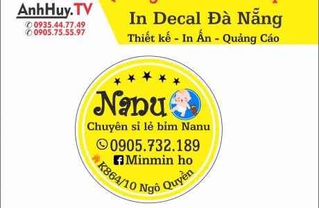 In Tem Nhãn Decal Dán Sản Phẩm Tại Đà Nẵng Mẫu Nanu 0935447749