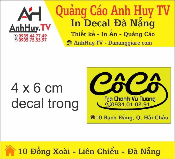 In Logo Sticker Tại Đà Nẵng Nhãn Dán Sản Phẩm Quảng Cáo 0935447749