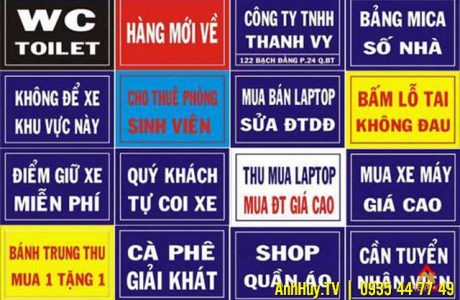 Làm bảng hiệu MICA chữ nổi giá rẻ tại TP Đà Nẵng 0705444489 Xuân Diễm