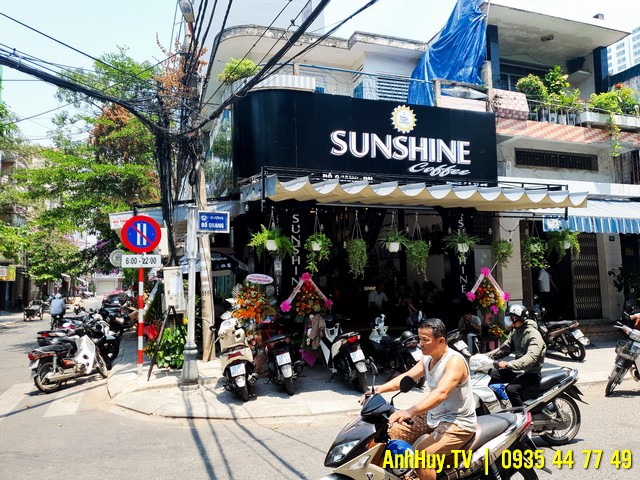 Làm Bảng Hiệu Quán Coffee SUNSHINE Tại Đà Nẵng Giá Rẻ ANHHUY TV 0705444489