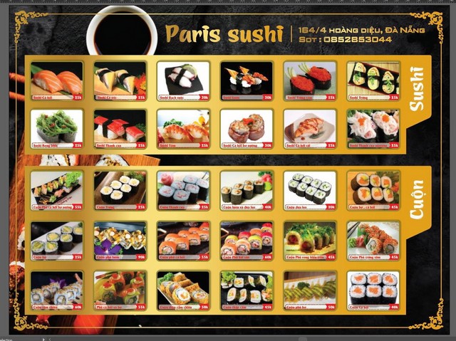 Top 10 Món Ăn Ẩm thực Nhật Bản Paris sushi Tại Đà Nẵng 