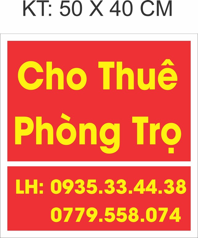 In Decal Dán Bảng Formex Cho Thuê Phòng Trọ Giá Rẻ Đà Nẵng Tel 0935447749 
