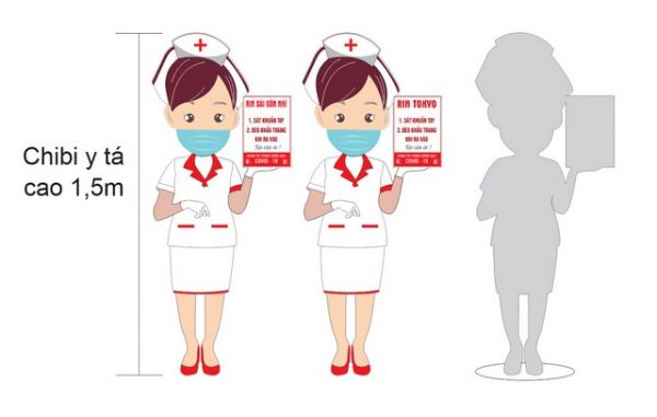 Làm manacanh y tá rửa tay sát khuẩn tại Đà Nẵng