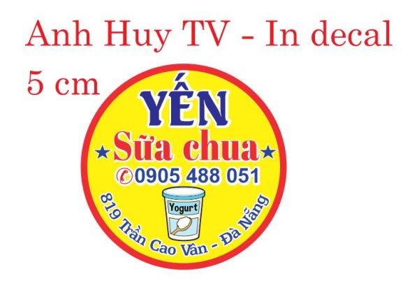 In tem nhãn dán chai sữa chua tại Đà Nẵng