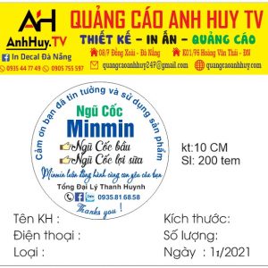In logo tem nhãn dán decal bao bì hộp bột ngũ cốc tại Đà Nẵng