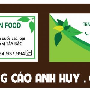 In name card visit danh thiếp mẫu thực phẩm ăn vặt Tây Bắc 0935447749