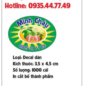 In logo tem nhãn dán trái cây ăn sạch mẫu bưởi da xanh tại Đà Nẵng giá rẻ 0935447749