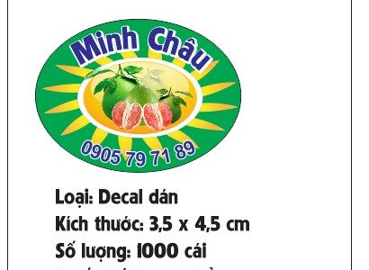 In logo tem nhãn dán trái cây ăn sạch mẫu bưởi da xanh tại Đà Nẵng giá rẻ 0935447749