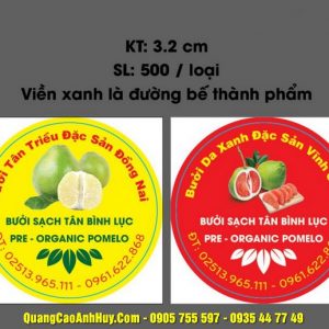 In tem dán hóa quả trái cây tại Đà Nẵng lấy nhanh gấp