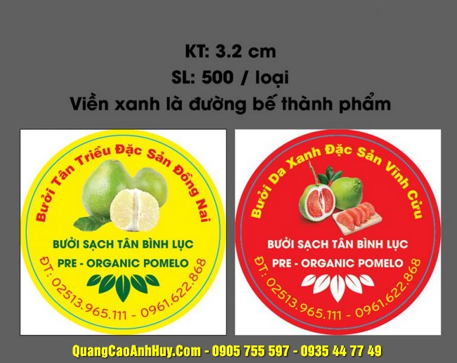 In tem dán hóa quả trái cây tại Đà Nẵng lấy nhanh gấp