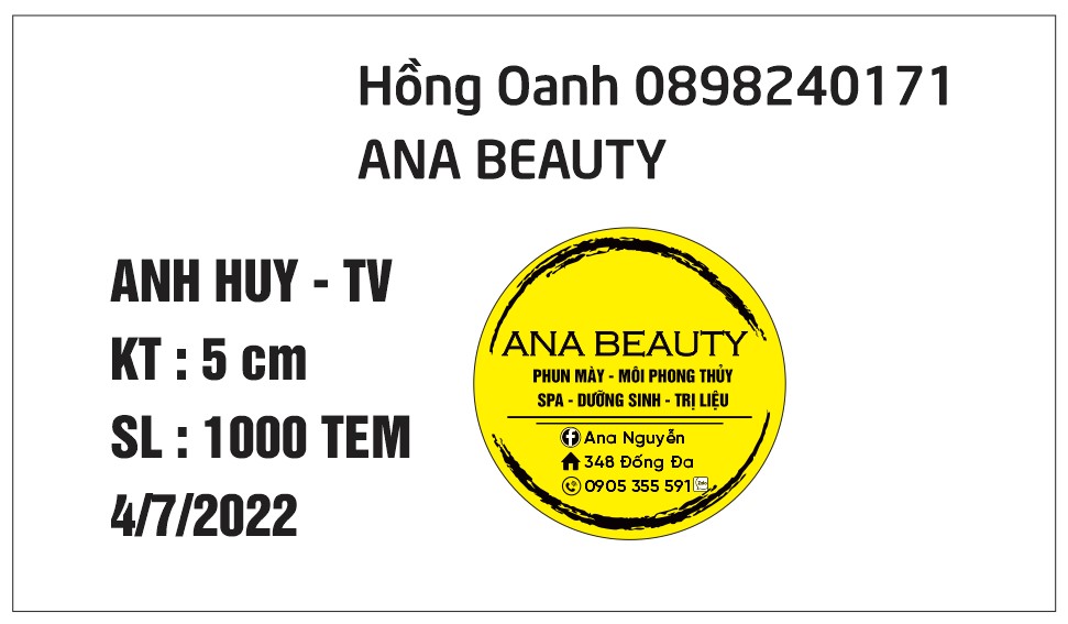 In decal tại Đà Nẵng mẫu tem nhãn logo sticker label 7 2022