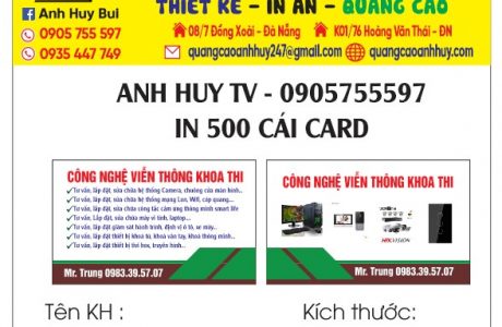 In name card visit danh thiếp tại Đà Nẵng mẫu công nghệ viễn thông tin học