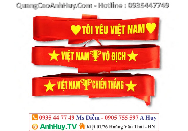 Băng rôn đeo đầu cỗ vũ tại Đà Nẵng giá rẻ