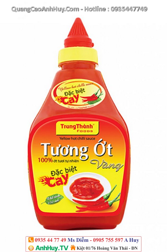 In tem nhãn dán chai nước chấm tương ớt giá rẻ tại Đà Nẵng