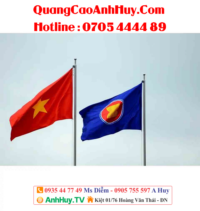 Cờ Các Nước Đông Nam Á (ASEAN) - Vải Phi, May In Đẹp tại Đà Nẵng 1