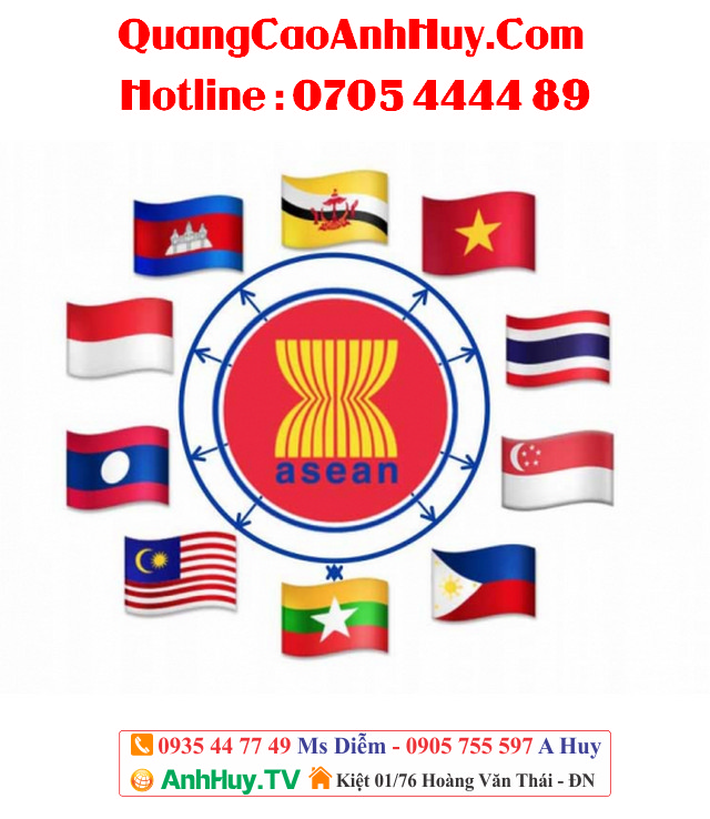 Cờ Các Nước Đông Nam Á (ASEAN) - Vải Phi, May In Đẹp tại Đà Nẵng 5