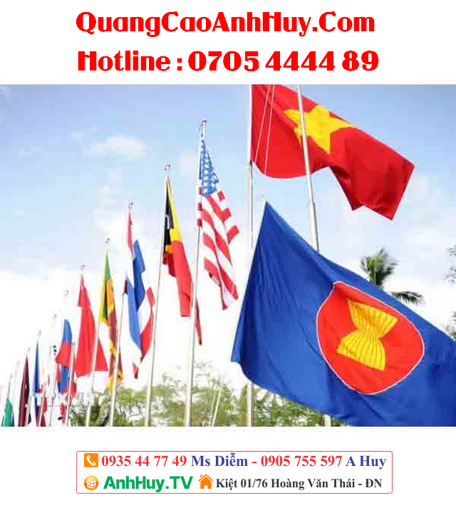 Cờ Các Nước Đông Nam Á (ASEAN) - Vải Phi, May In Đẹp tại Đà Nẵng 6